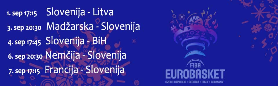 Eurobasket 2022 - Kje gledati tekme slovenske košarkarske reprezentance Eurobasket 2022 - Kje gledati tekme slovenske košarkarske reprezentance